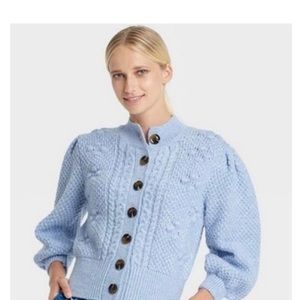 Who What Wear Puff Sleeve Cardigan